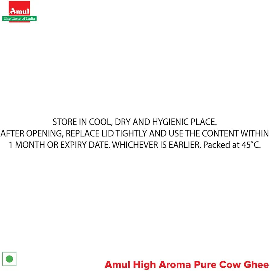 Amul High Aroma Cow Ghee, 200 Ml Jar