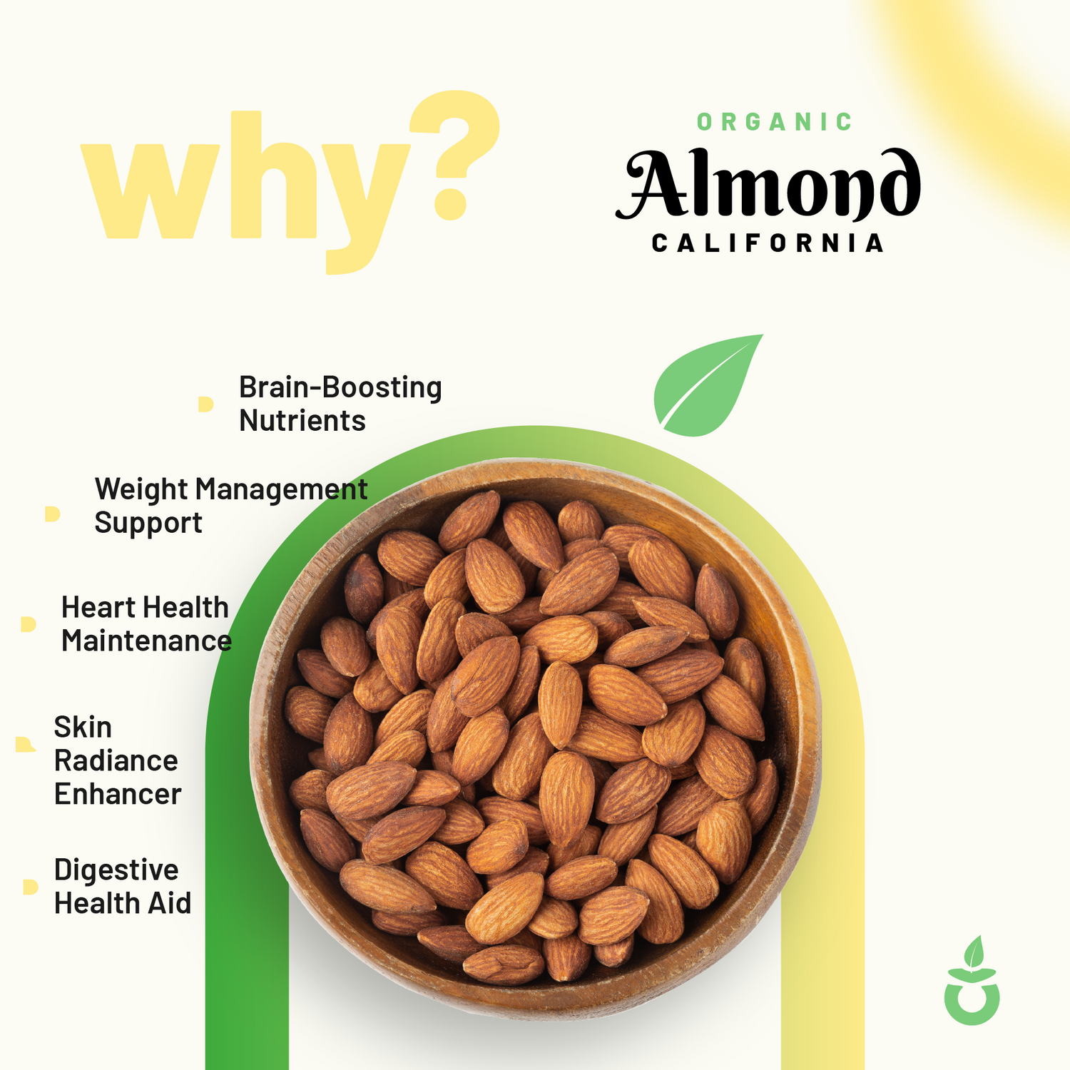 Pure Organio Organic Almonds - Calforina Badam NPOP Certified