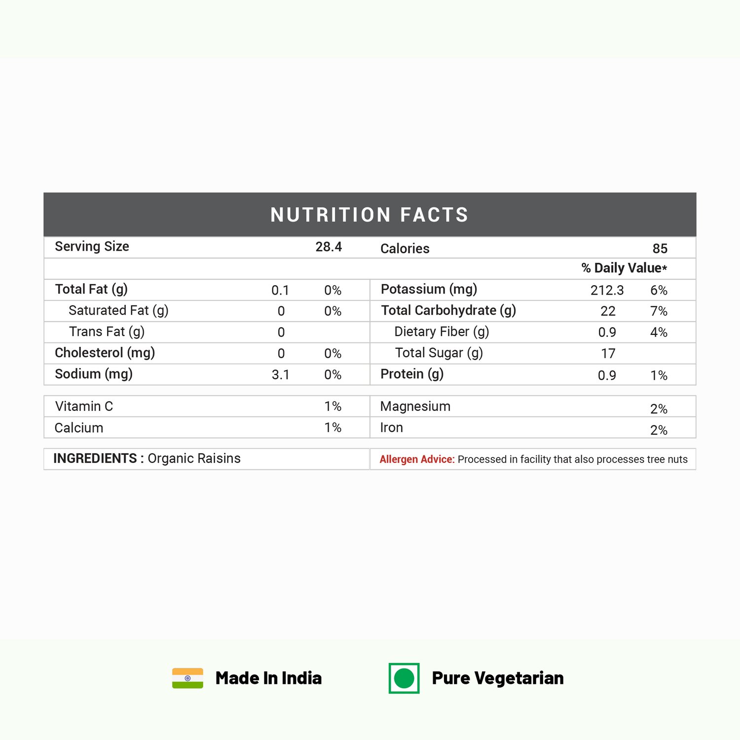 Pure Organio Organic Raisins