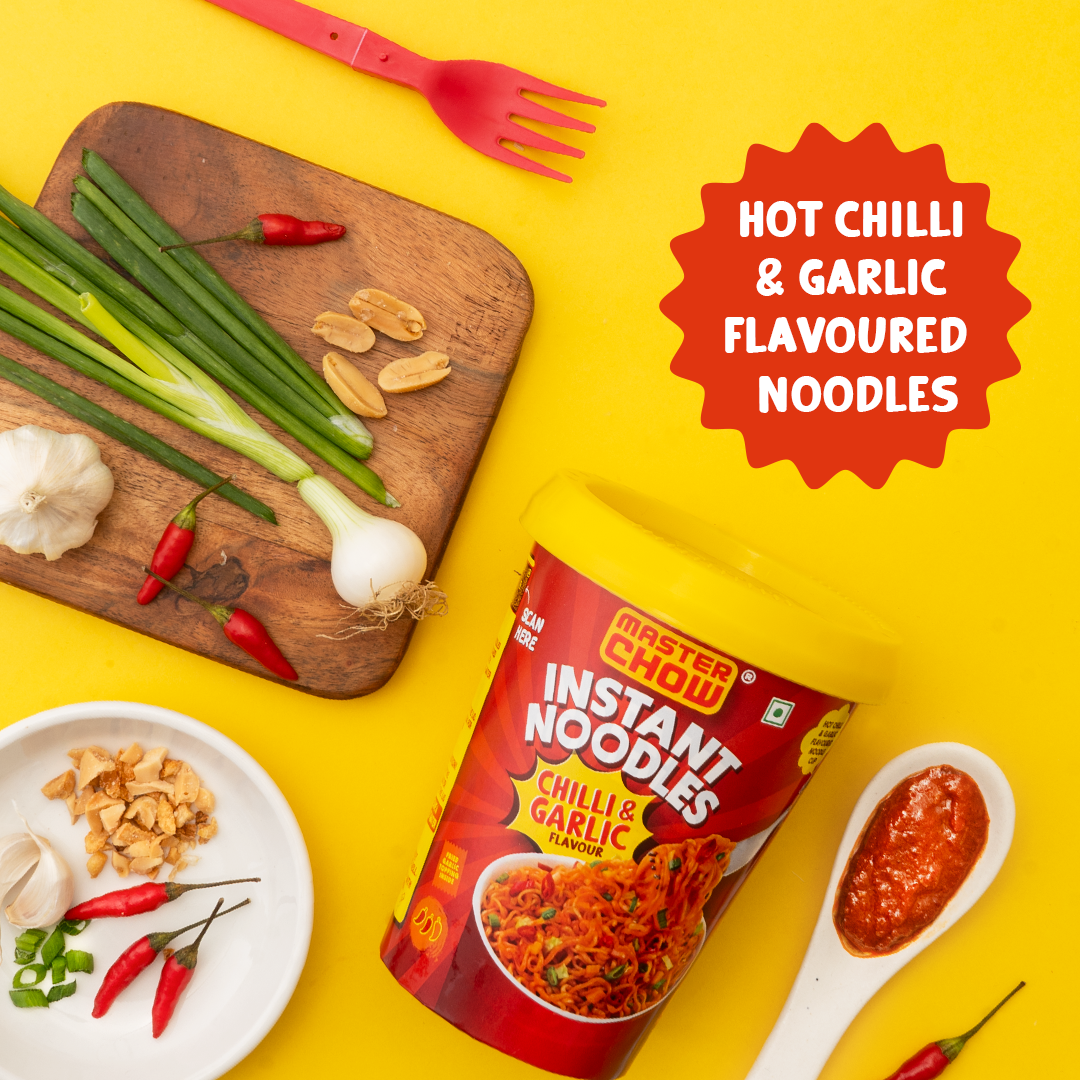 Chilli & Garlic Cup Noodles (Pack of 4)