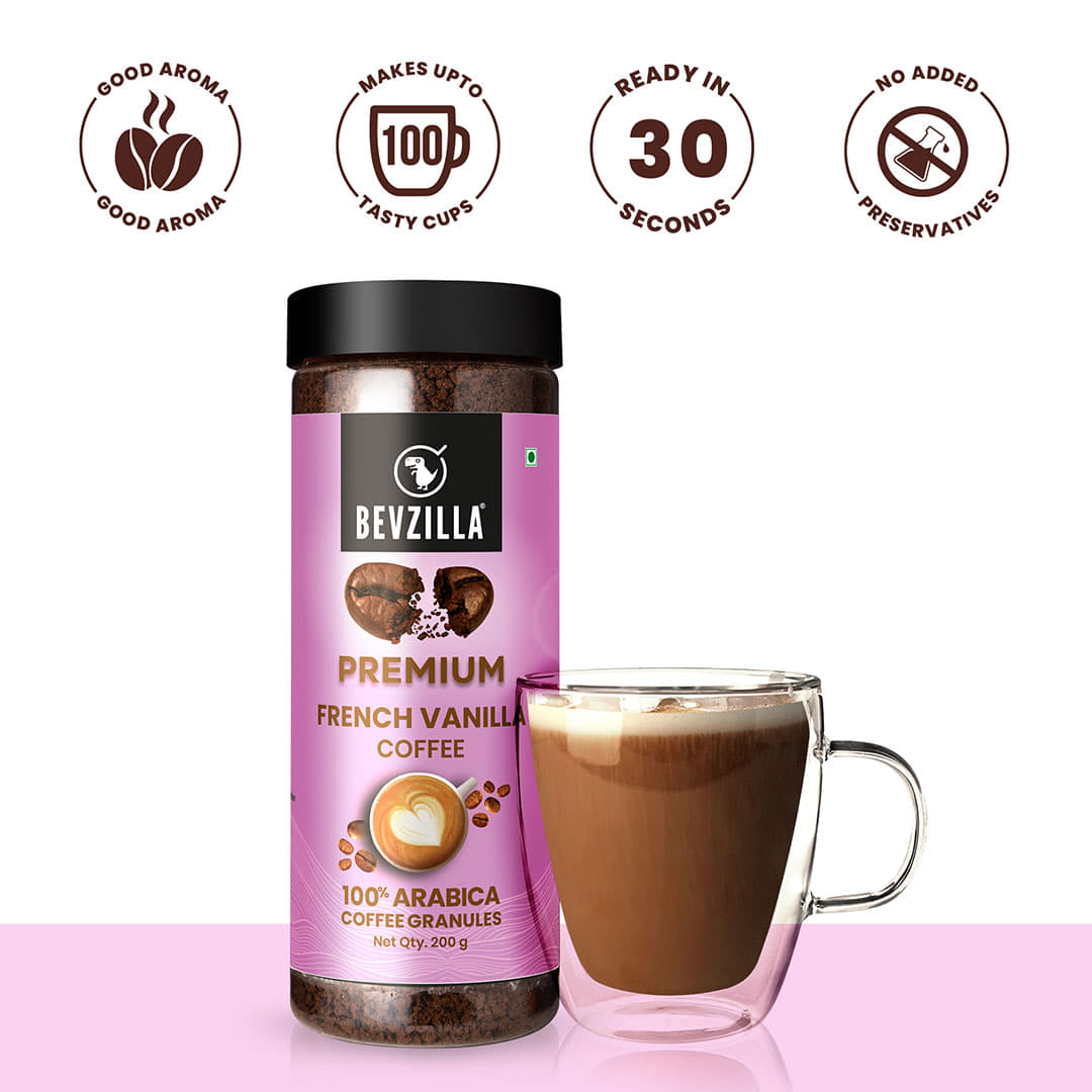 Premium French Vanilla Coffee Powder - 200 grams