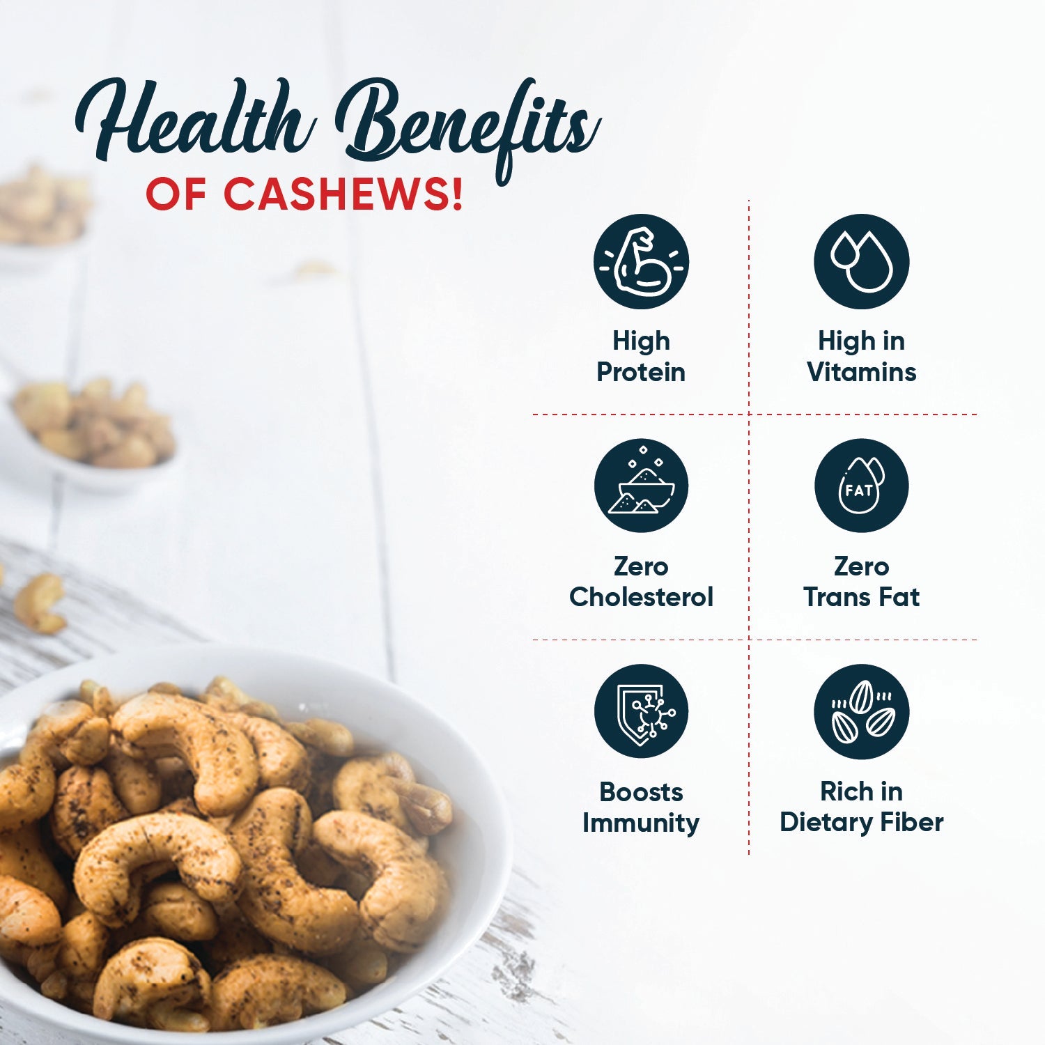 Premium Cashews Black Pepper flavoured | Dry Roasted