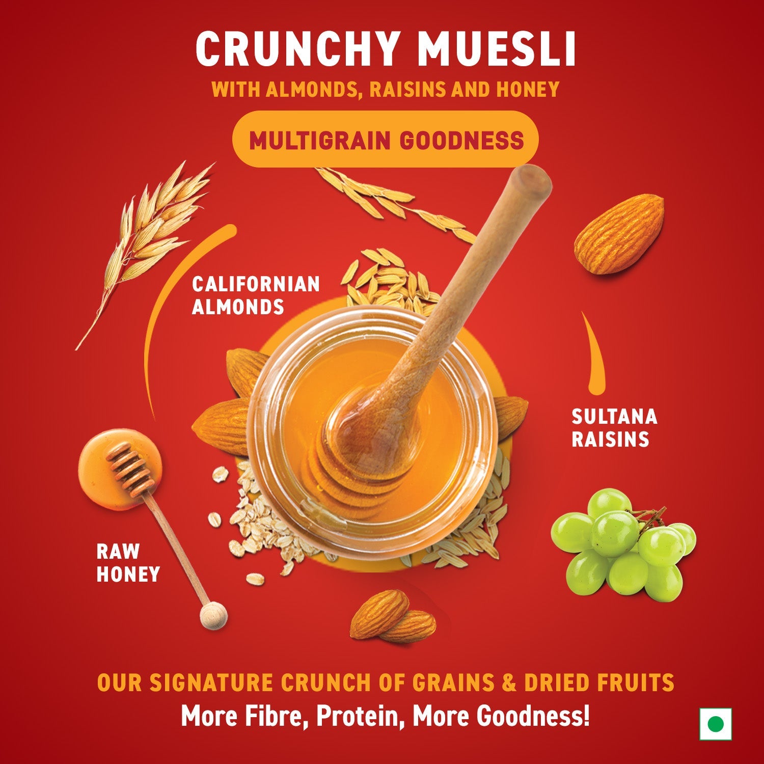 Crunchy Muesli - Almonds, Raisins & Honey