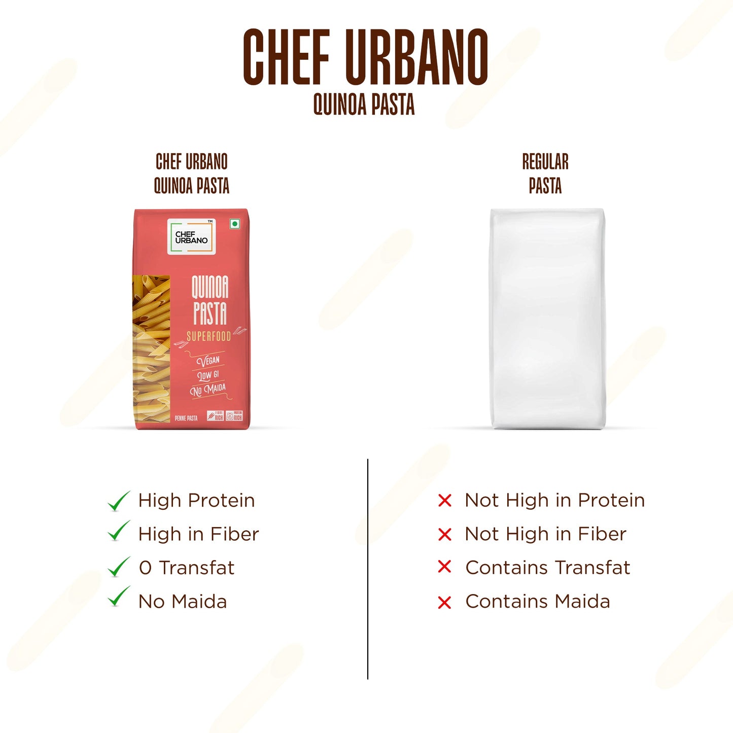 Chef Urbano Quinoa Pasta Penne Pasta 300g