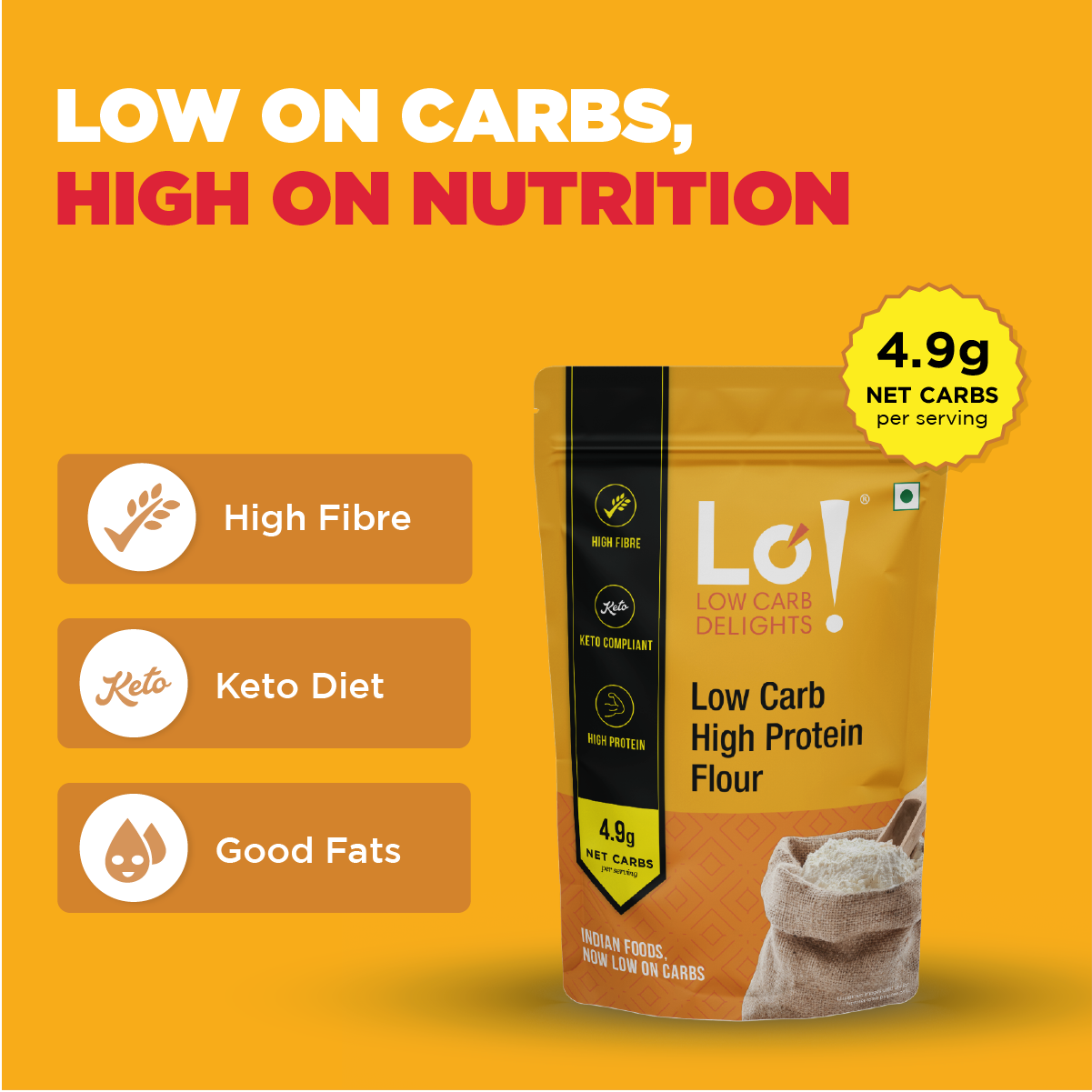 Low Carb High Protein Atta