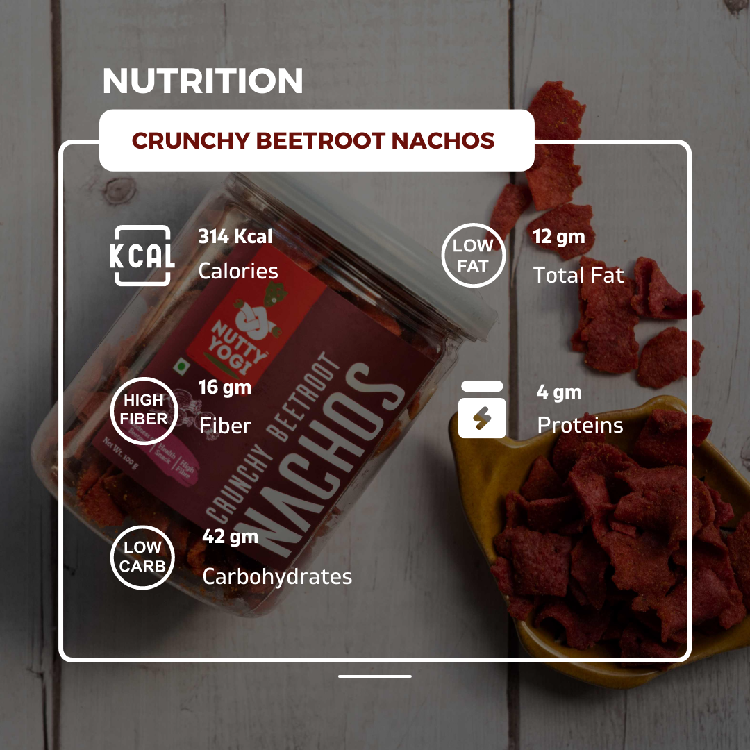 Nutty Yogi Crunchy Beetroot Nachos - 100 gm