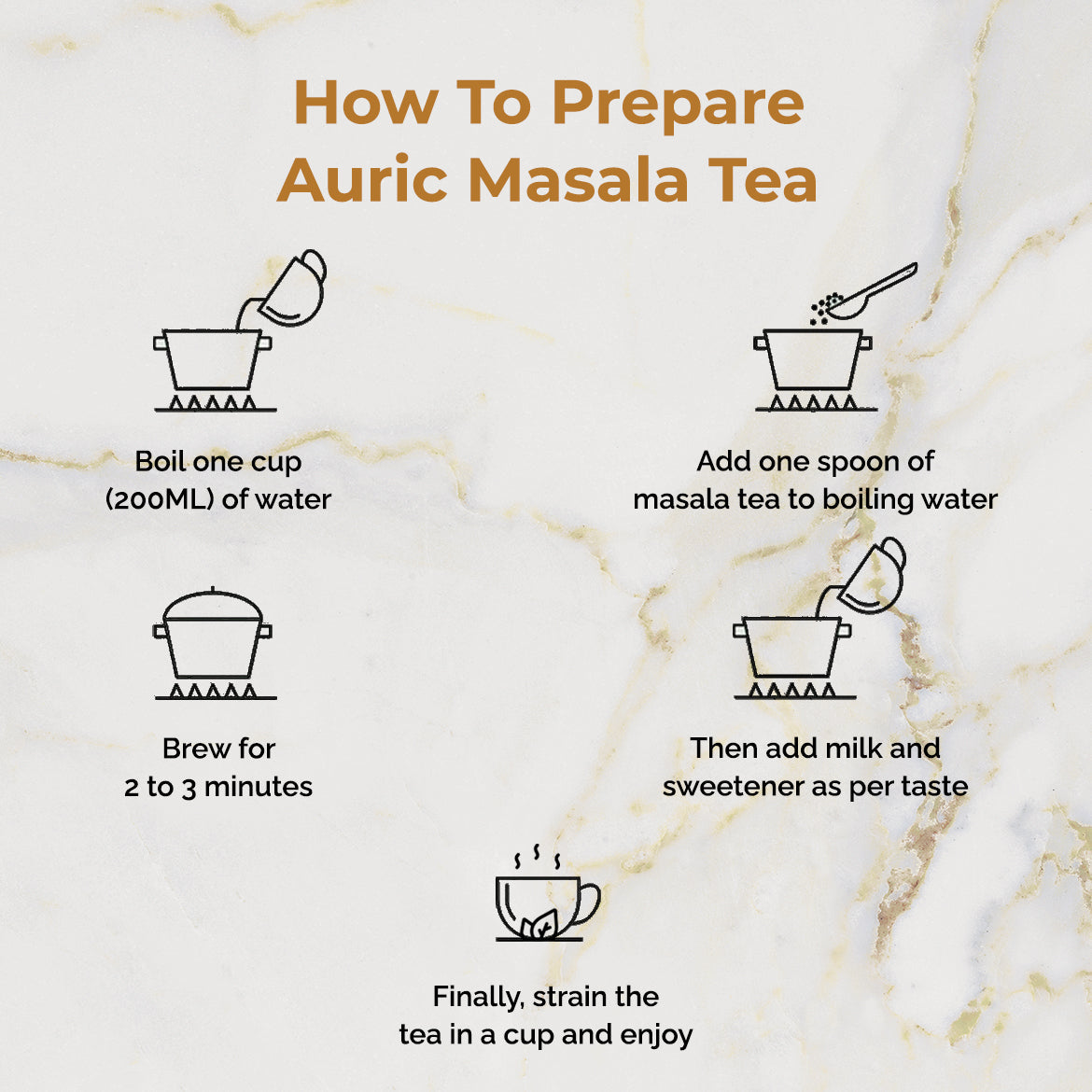 Auric Masala Tea - Kadak Masala Chai Powder with Moringa