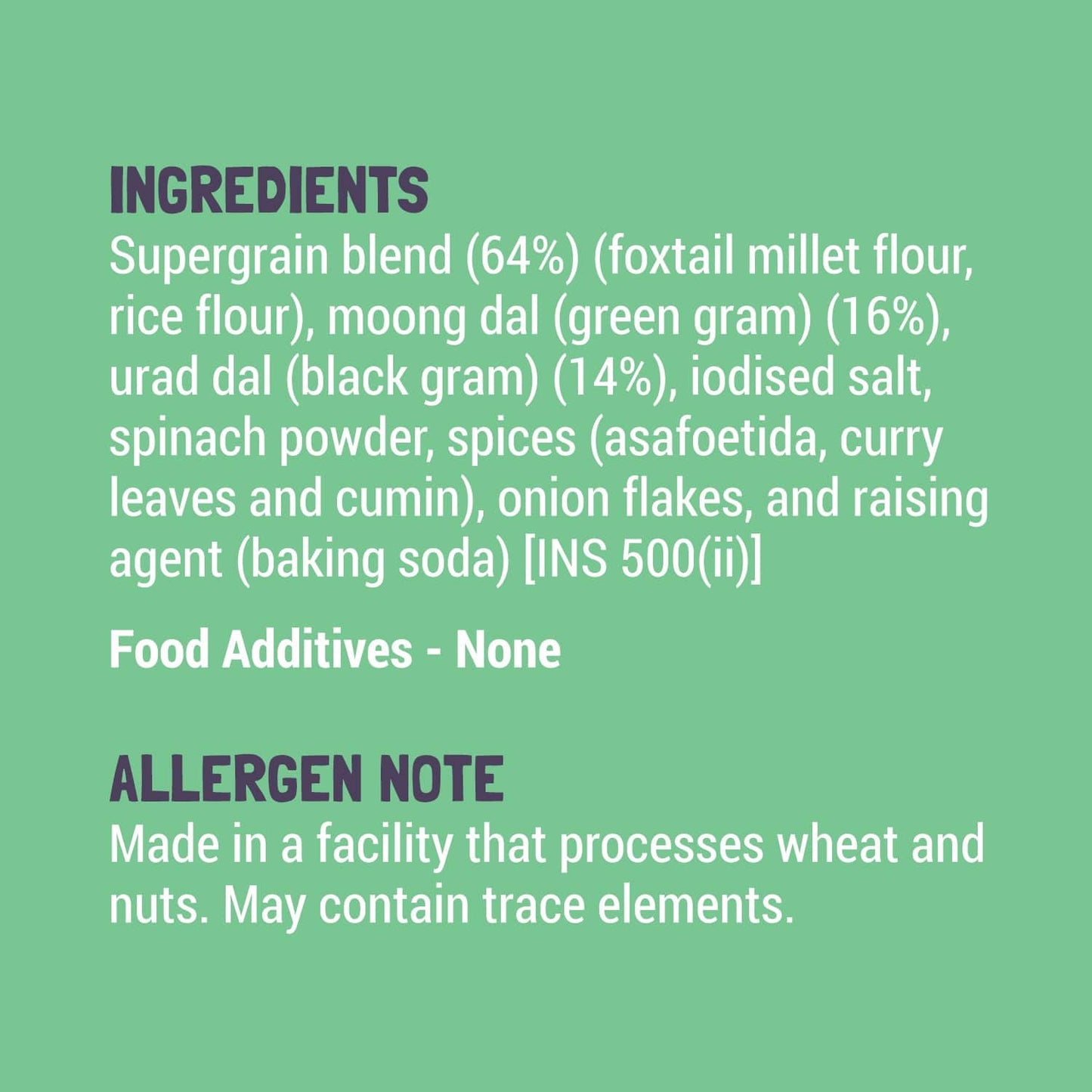 Spinach Multigrain Millet Dosa Mix