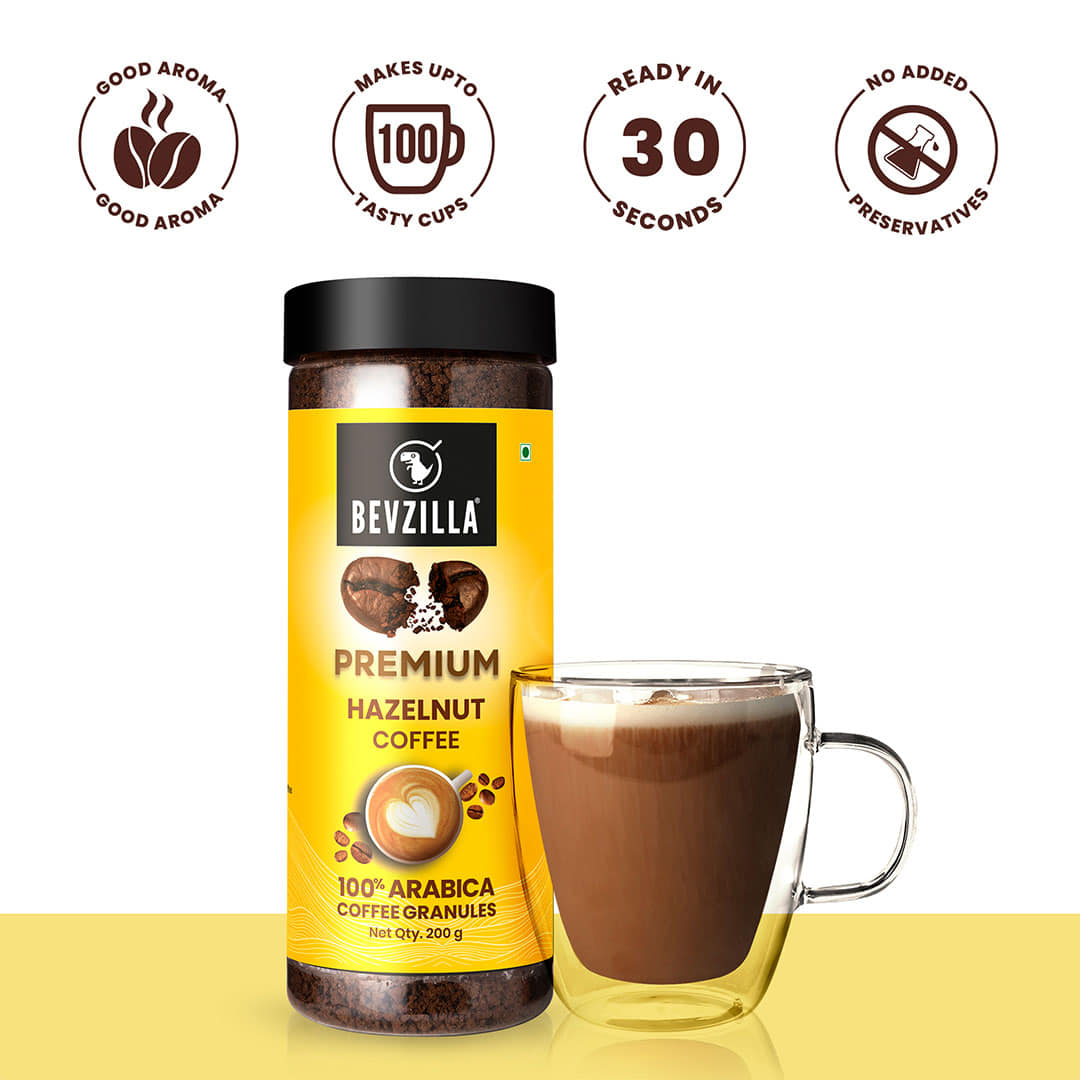 Premium Hazelnut Coffee Powder - 200 grams