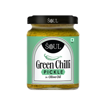 Green  Chilli Pickle in Olive Oil