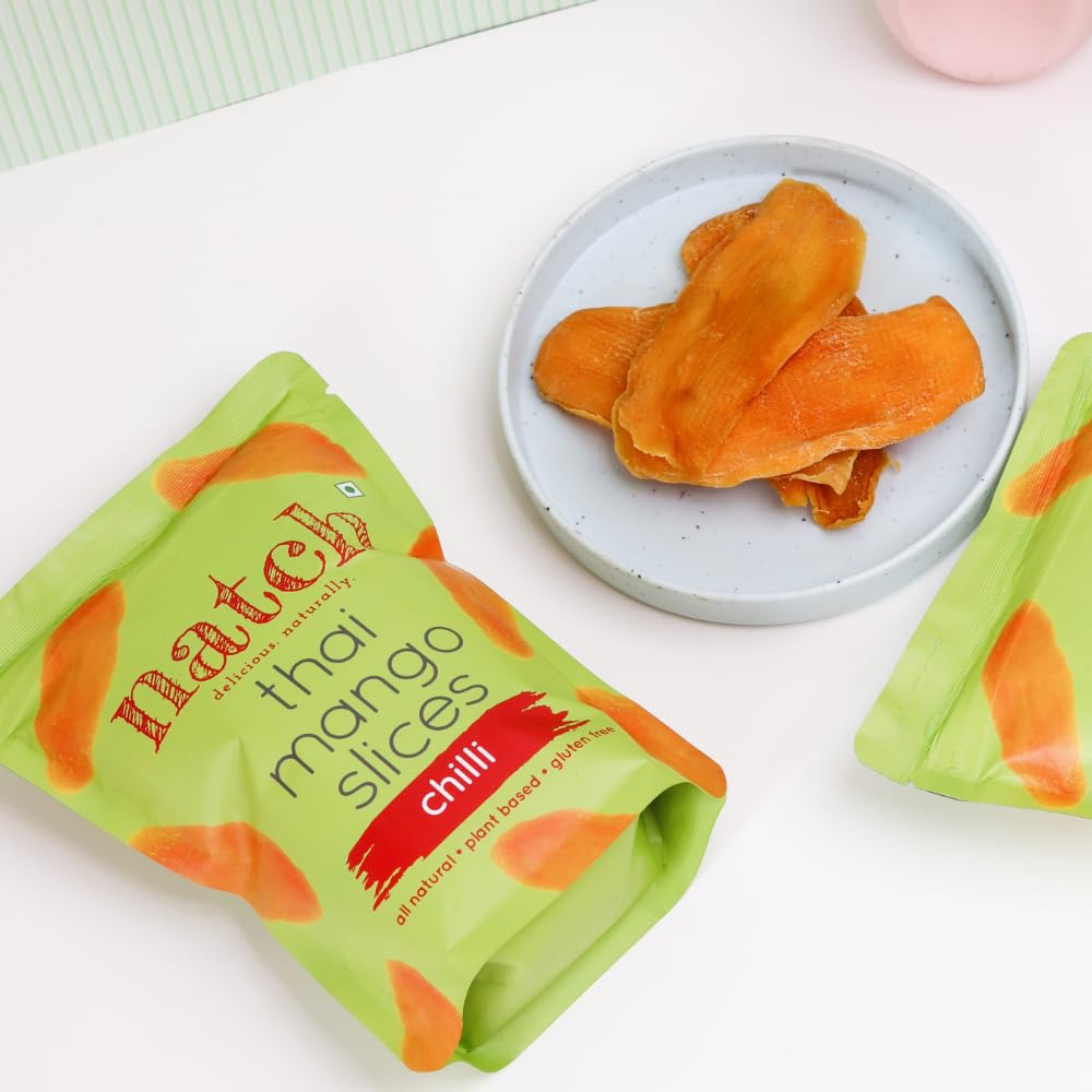 Natch Dried Thai Mango Slices Chilli Flavour - 150 gms