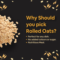 5:15PM Rolled Oats 500g | Gluten Free Oats for Weight Loss | Healthy Cereal Breakfast | 100% Natural Wholegrain | Rich in Beta Glucans – 500g