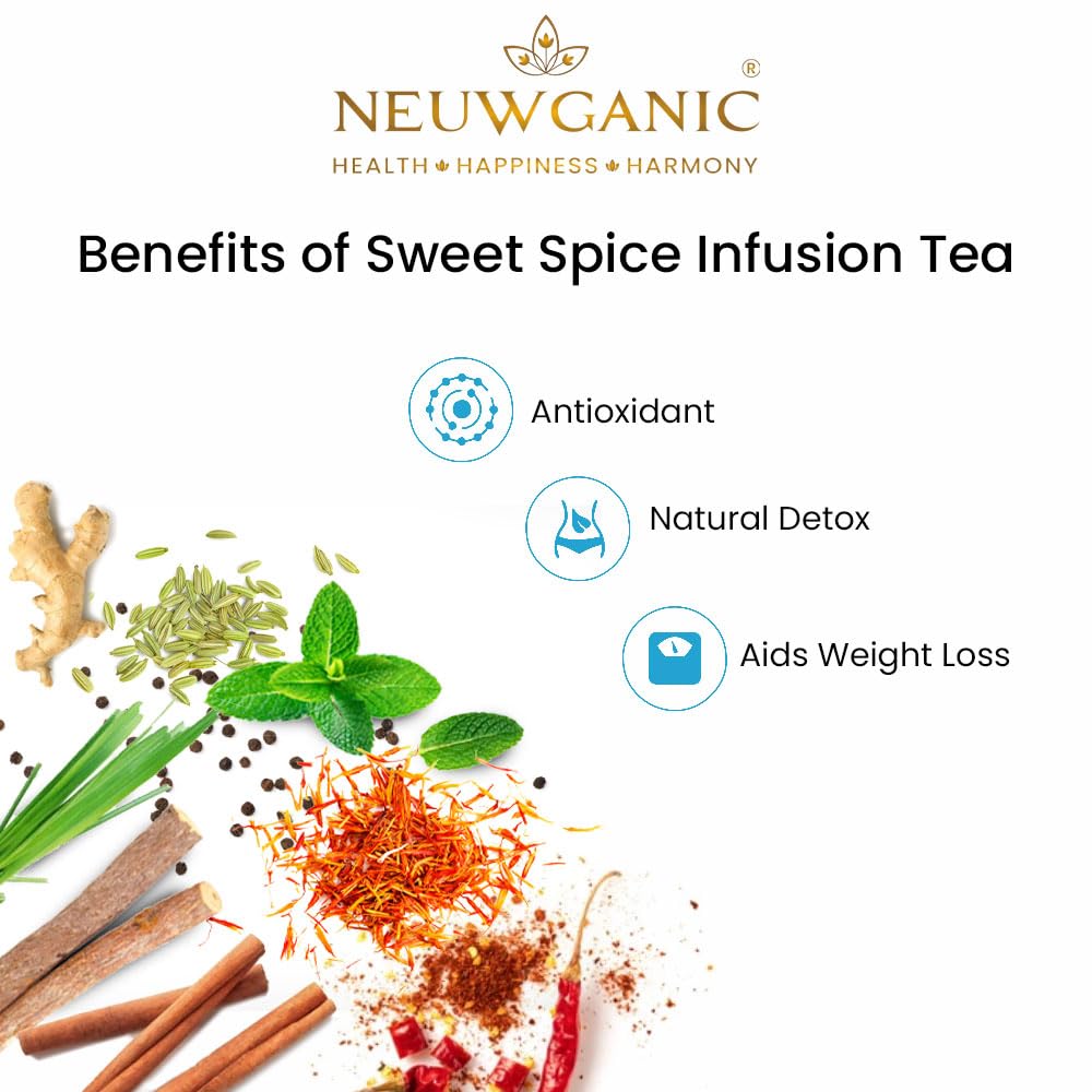 Neuwganic Sweet Spice Infusion Tea - 25 Grams - Veeha Foods