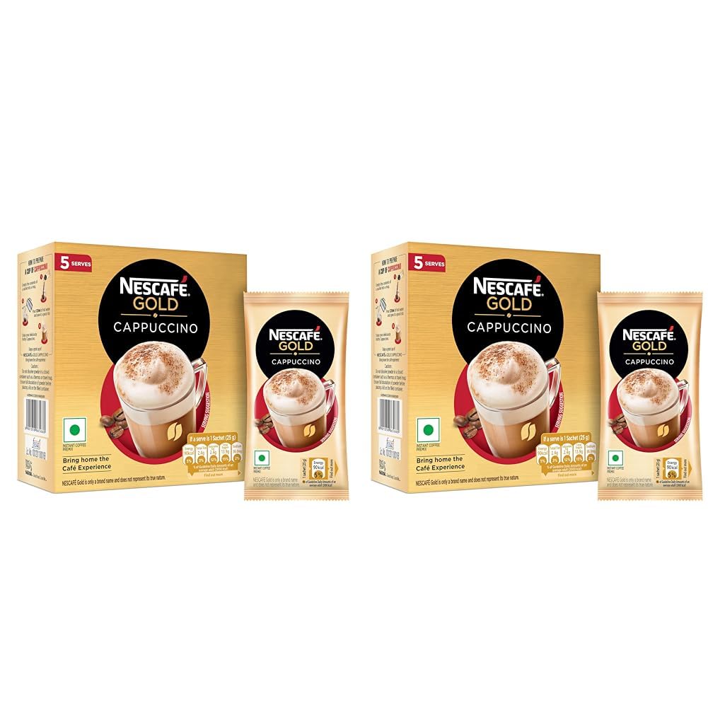 Nescafe Gold Cappuccino Instant Coffee Powder - 125 gms (pack of 2)