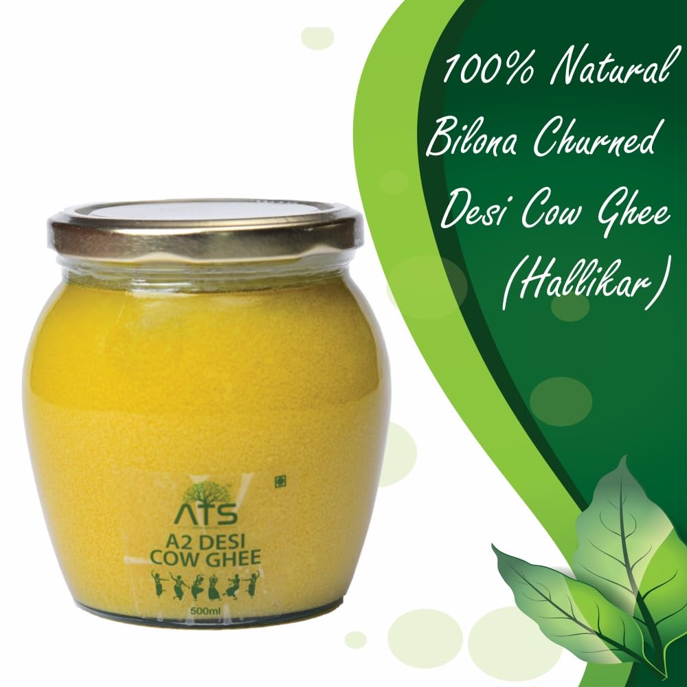 ATS A2 Indian Hallikar Cow Ghee - 500 gms