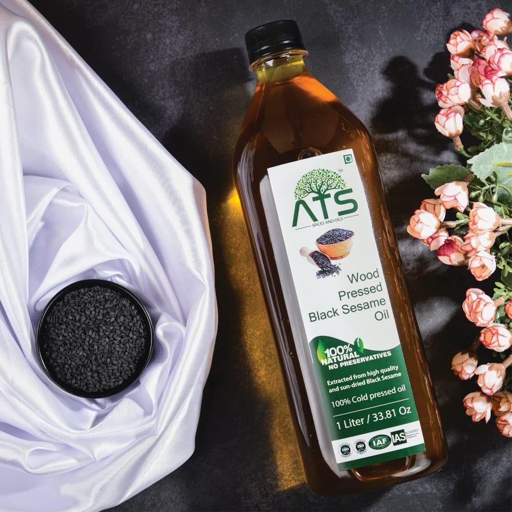 ATS Wood Pressed Black Sesame Oil - 1000 gms