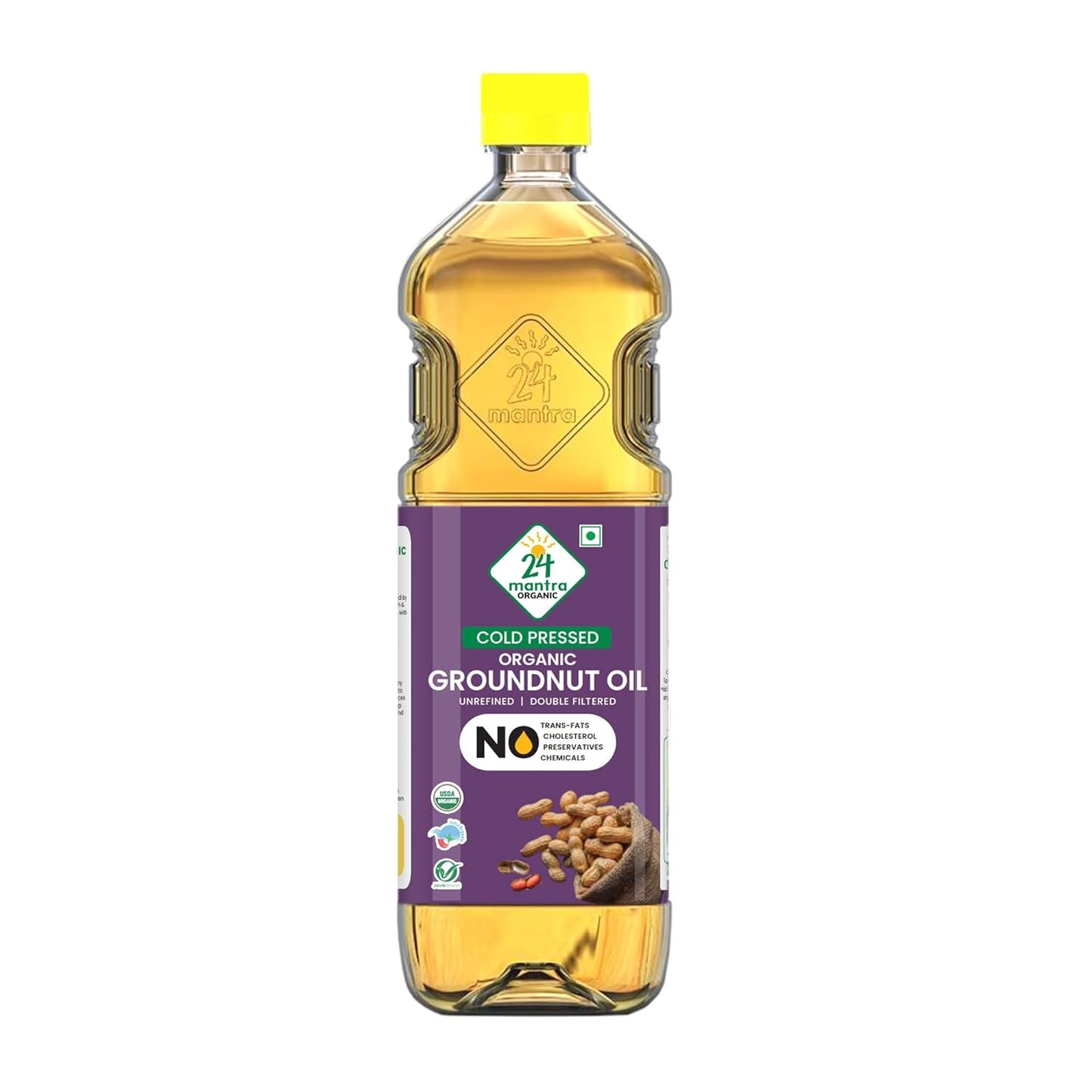 24 Mantra Organic Groundnut Oil - 1000 gms