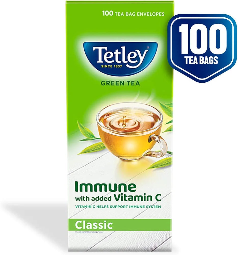 Tetley Green Tea, Regular, 100 Tea Bags, 140 Grams, Pack of 1