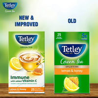 Tetley Green Tea, Lemon And Honey, 25 Tea Bags, 39 Grams