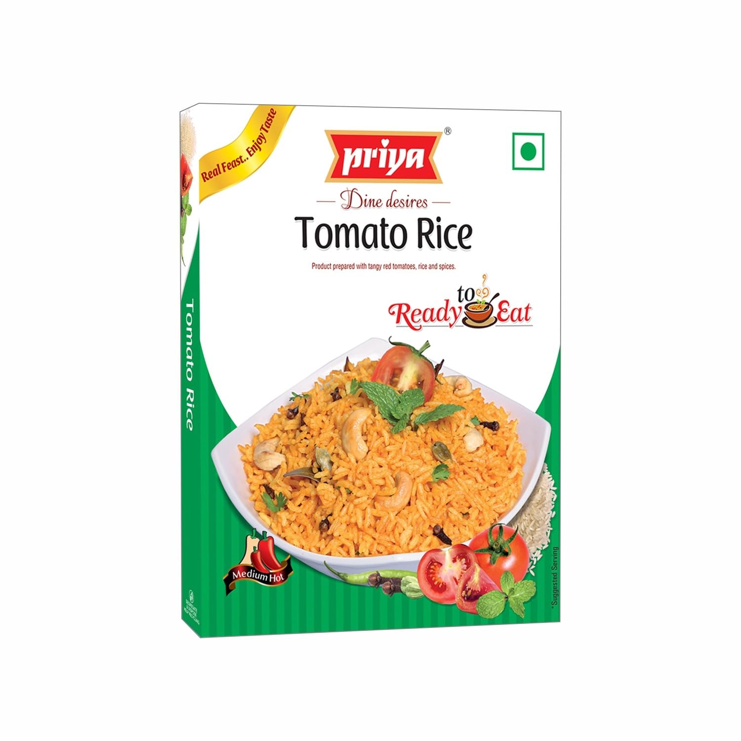 Priya Ready to Eat Tomato Rice - 275 gms (pack of 3) - Veeha Foods
