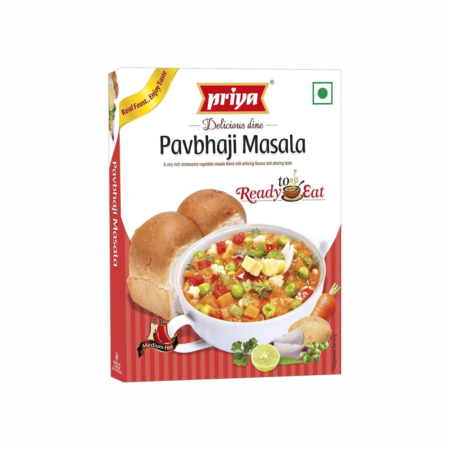 Priya Authentic Ready to Eat Pav Bhaji Masala - 300 gms (pack of 2)