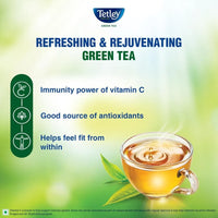 Tetley Green Tea Immune With Added Vitamin C, Classic Green Tea, Makes 400 Cups, Long Leaf Tea, 5X Antioxidants As An Apple - 500 Gm