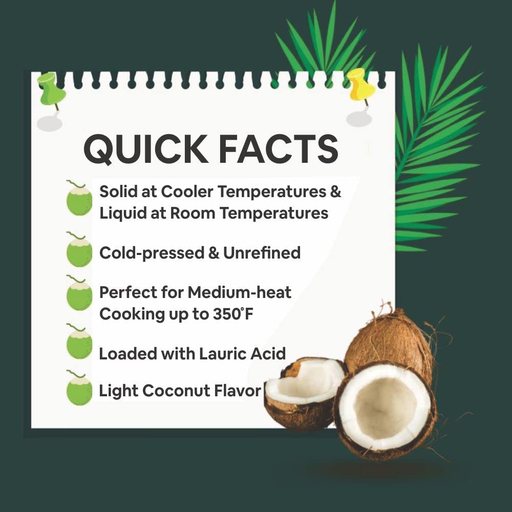 5:15PM Virgin Coconut Oil Cold Pressed for Hair, Baby, Skin,Cooking, Raw and Unrefined, 500 ml