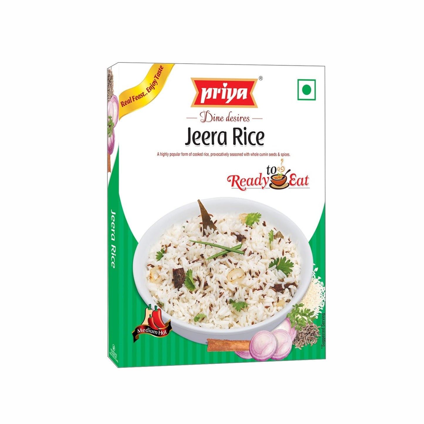 Priya Ready to Eat Jeera Rice - 275 gms (pack of 3)