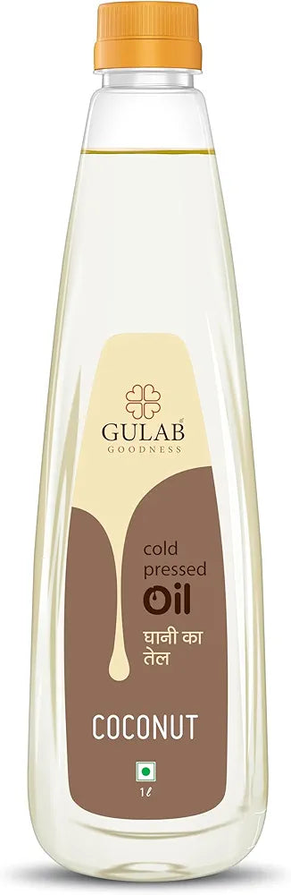 Gulab Cold Pressed Coconut Oil - 1 Litre, 100% Pure & Natural