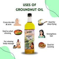 Village Company Wood Pressed Groundnut Oil - 1000 gms