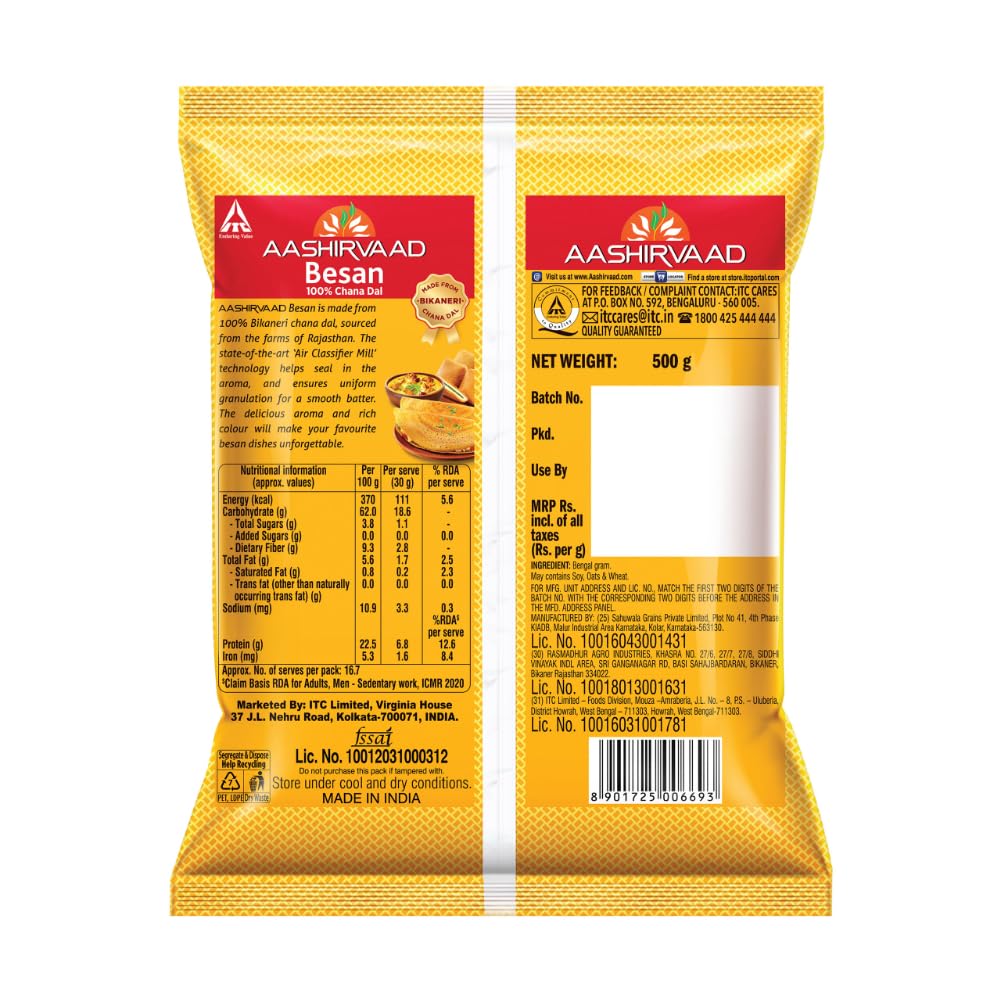 Aashirvaad Bikaneri Chana Dal Besan - 500 gms