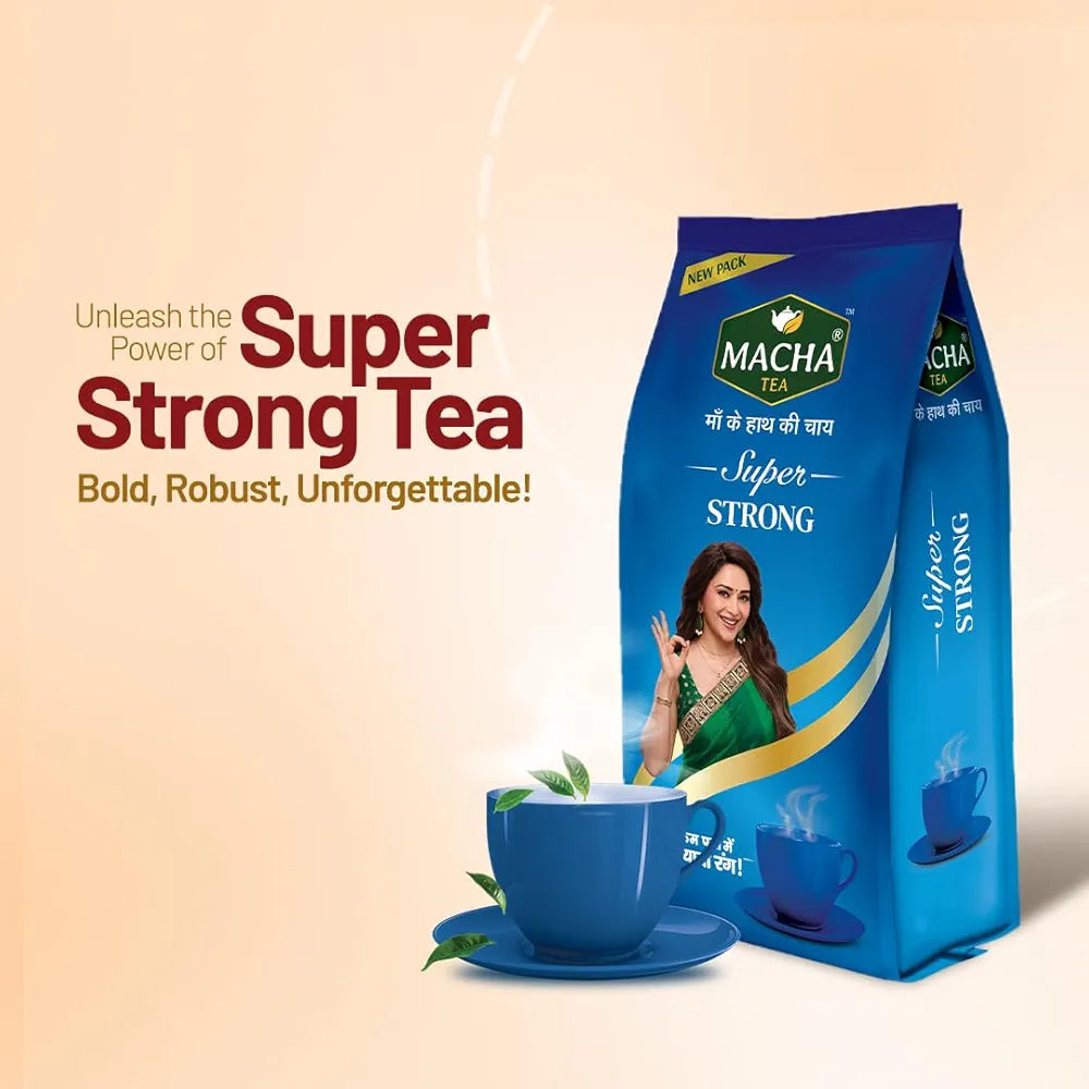 Macha Super Strong Kadak Assam Tea | Bold Flavor, Robust Aroma | Perfect Morning Energy Boost | 100% Natural | Loved by Tea Enthusiasts | 1Kg Pack