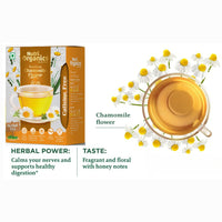 Nutri Organics Herbal Tea Ayurvedic Chamomile Flower Tea | Natural Sun-Dried Chamomile Flower Buds - 25g | SLEEP TEA & STRESS RELIEF | Herbal Tea - Caffeine Free | Calming Tisane - Soothing Tea