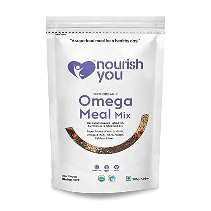 Nourish You Organic Cold Milled Omega Meal Mix Powder - 200 gms