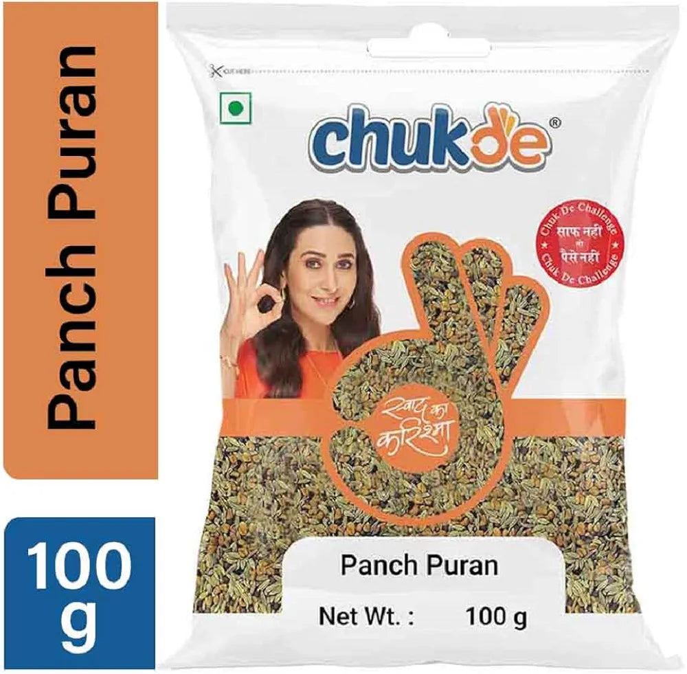 Chukde Panch Puran - Achaar Masala Mix, Whole Spices Blend, 300g, Pack of 100g x 3