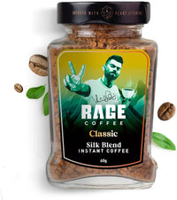 Rage Coffee Premium Silk Blend Classic Coffee Powder - 60g of 100% Pure Arabica Beans | Fuel Your Day with Plant-Based Vitamin Instant Coffee Powder for Enhanced Fitness, Energy, and Focus | Hot and Cold Coffee