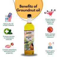 Village Company Wood Pressed Groundnut Oil - 1000 gms