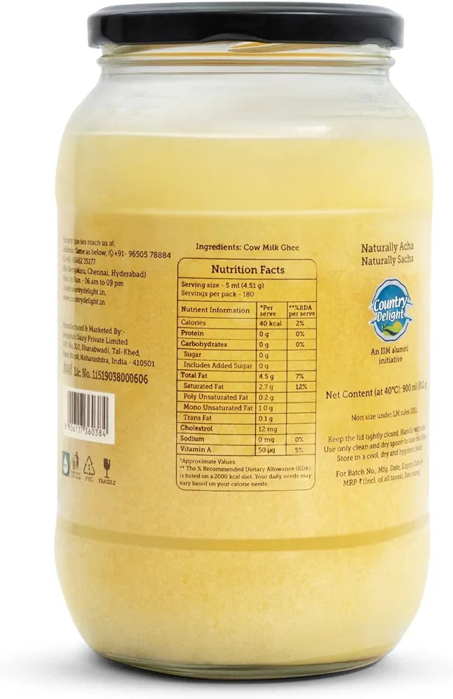 Country Delight Desi Danedar Ghee 900 Ml | Cow Ghee Pure 