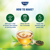 Tetley Green Tea Immune With Added Vitamin C, Classic Green Tea, Makes 400 Cups, Long Leaf Tea, 5X Antioxidants As An Apple - 500 Gm