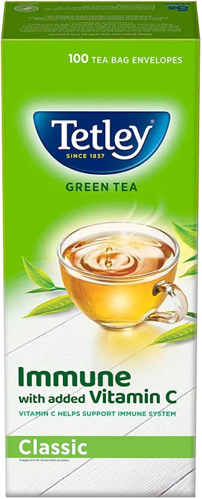 Tetley Green Tea, Regular, 100 Tea Bags, 140 Grams, Pack of 1