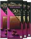 Cadbury Bournville Rum & Raisin 50% Dark Chocolate Bar - Each 78 Gms (Pack of 4 )
