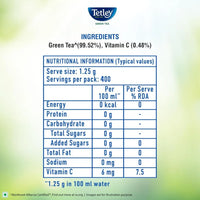 Tetley Green Tea Immune With Added Vitamin C, Classic Green Tea, Makes 400 Cups, Long Leaf Tea, 5X Antioxidants As An Apple - 500 Gm