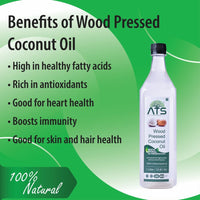 ATS Wood Pressed Coconut Oil - 1000 gms