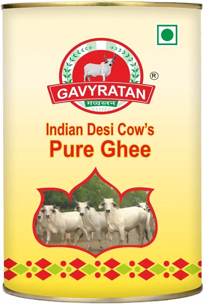 Gavyratan Pure A2 Ghee Desi Cow Ghee Handmade Empowering Farmers 100% Natural Organically Made 1 litre