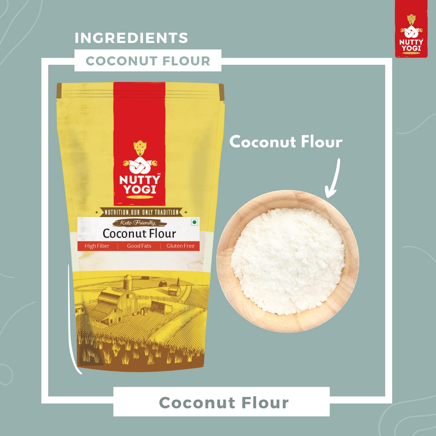 Nutty Yogi Coconut Flour 400g pack of 1