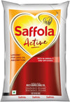 Saffola Active Refined Cooking Oil Rich in Omega 3 & Oryzanol - 1 Litre Pouch