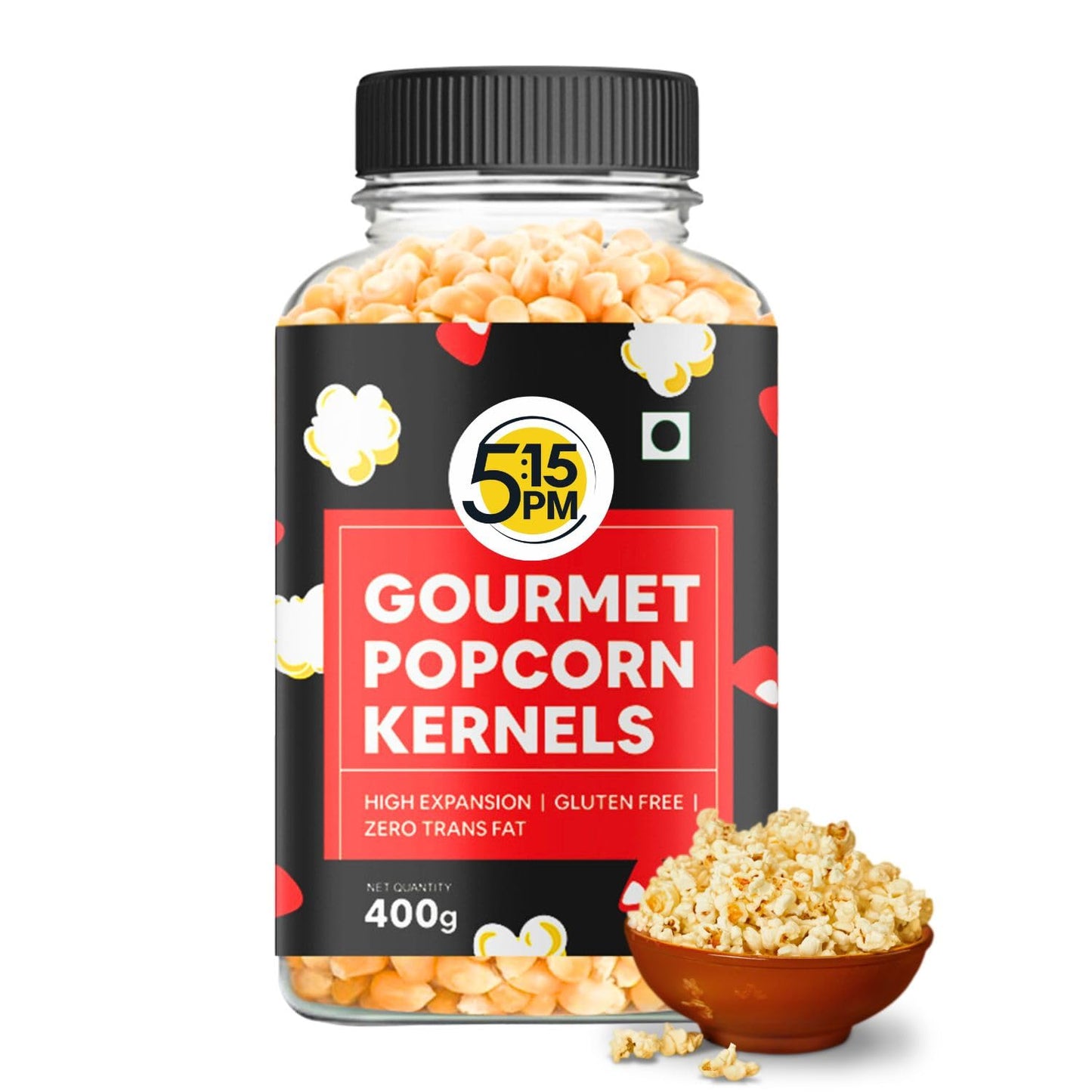 5:15PM Popcorn Kernel Seeds– Big Size Gourmet Pop Corn Kernels | High Expansion, A Grade Makkai Popcorn – 400g