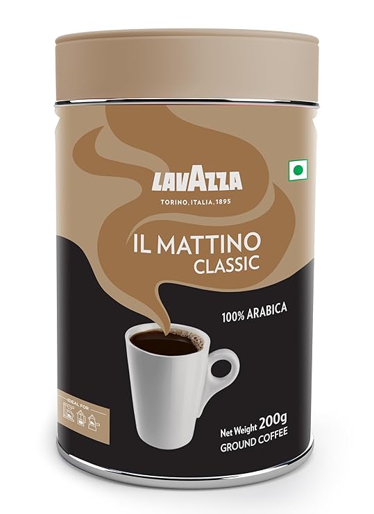 Lavazza Mattino Classic Pure Ground Coffee - 200 gms