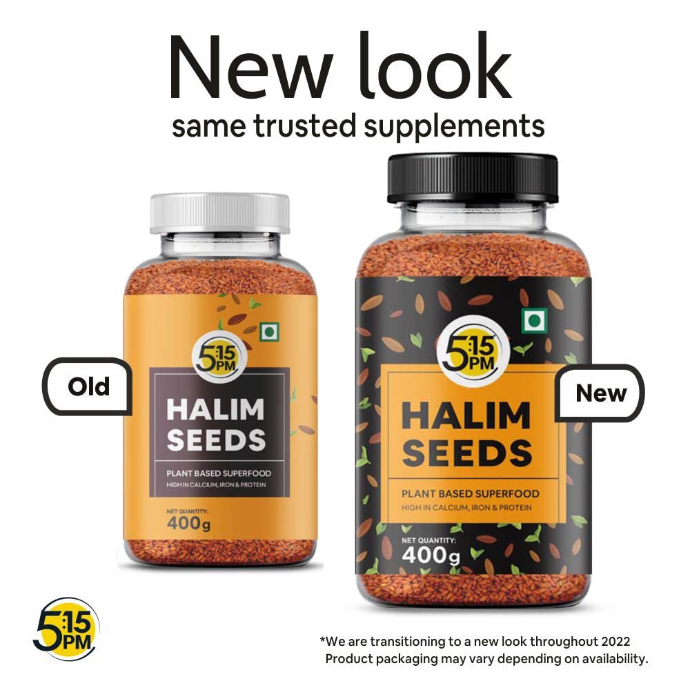 5:15PM Halim Seeds | Aliv Seeds for Eating & Hair Growth | Haleem Seeds | Garden Cress Seeds| Asaliya Seeds - Immunity Booster Superfood – 400g