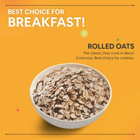 5:15PM Rolled Oats 500g | Gluten Free Oats for Weight Loss | Healthy Cereal Breakfast | 100% Natural Wholegrain | Rich in Beta Glucans – 500g